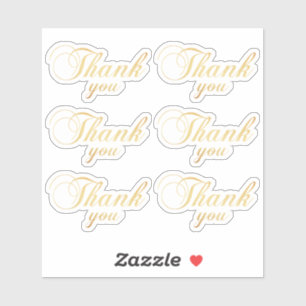 Gouden klassieke dank je. Elegante typografie brui Sticker