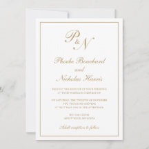 Gouden Klassieke Elegante Bruiloft