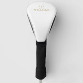 Gouden klassieke gepersonaliseerde naamgolfclubs golfheadcover (Voorkant)