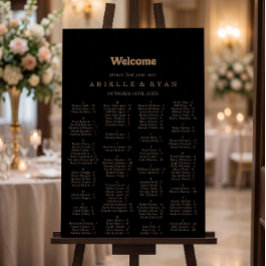 Gouden Klassieke Minimale Alfabetische Zitplaatska Poster