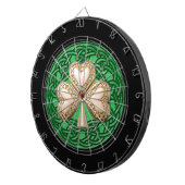 Gouden Klaver & Keltische Knots Dart Board Dartbord (Voorkant Rechts)