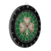 Gouden Klaver & Keltische Knots Dart Board Dartbord (Voorkant Links)