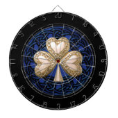 Gouden Klaver Keltische Knots Dart Board Dartbord (Voorkant)