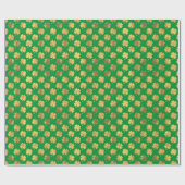 Gouden Klaver Patroon St. Patrick's Day Cadeaupapier (Vlak)