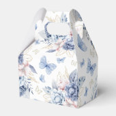 Gouden kleine vlinder jongen Baby shower Bedankdoosjes (Achterkant)