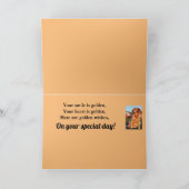 Gouden kleinzoon Birthday Golden Retriever Kaart (Binnen)