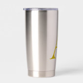 Gouden Kleur Aangepaste Monogram Eerste Letter Een Geïsoleerde Drinkbeker (Rechts)