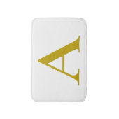 Gouden kleur aangepaste monogram initiaal letter g badmat (Voorkant Verticaal)