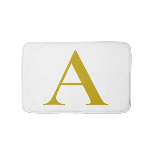 Gouden kleur aangepaste monogram initiaal letter g badmat (Voorkant)