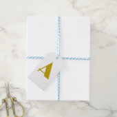 Gouden kleur aangepaste monogram initiaal letter g cadeaulabel (Met Touw)