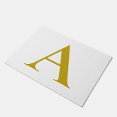 Gouden kleur aangepaste monogram initiaal letter g deurmat (Schuin)
