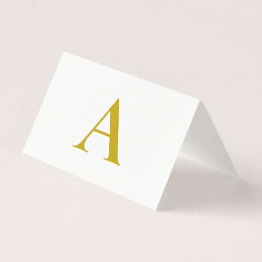 Gouden kleur aangepaste monogram initiaal letter g kaart (Voorkant)