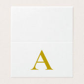 Gouden kleur aangepaste monogram initiaal letter g kaart (Buitenkant ongevouwen)