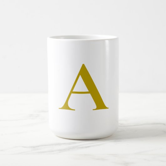 Gouden kleur aangepaste monogram initiaal letter g koffiemok (Center)