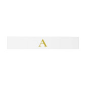 Gouden kleur aangepaste monogram initiaal letter g uitnodigingen wikkel (Vlak)