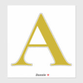 Gouden kleur aangepaste monogram initiaal transpar sticker (Vel)