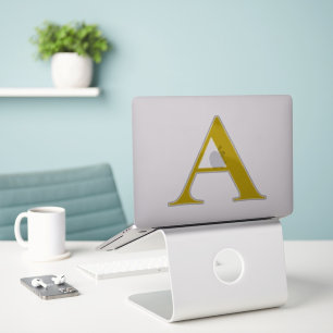 Gouden kleur aangepaste monogram initiaal transpar sticker