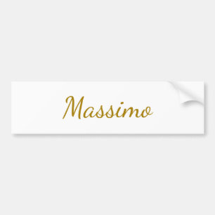 Gouden Kleur Calligrafie Elegante Eenvoudige Naam Bumpersticker