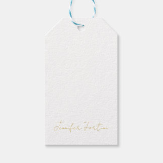 Gouden Kleur Calligrafie Elegante Eenvoudige Naam Cadeaulabel