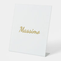 Gouden Kleur Calligrafie Elegante Eenvoudige Naam
