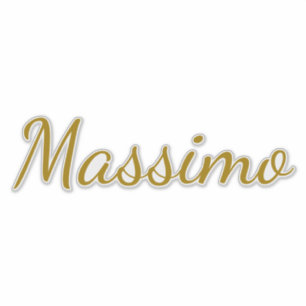 Gouden Kleur Calligrafie Elegante Eenvoudige Naam Sticker