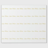 Gouden Kleur Calligrafie Professioneel Aangepaste  Cadeaupapier (Vlak)