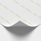 Gouden Kleur Calligrafie Professioneel Aangepaste  Cadeaupapier (Hoek)