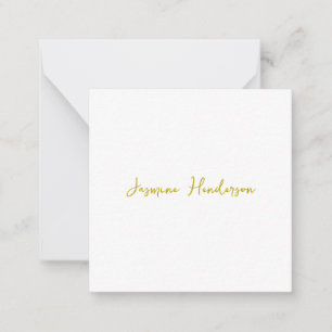 Gouden Kleur Calligrafie Professioneel Aangepaste  Notitiekaartje
