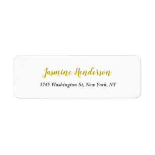 Gouden Kleur Calligrafie Professioneel Elegant Etiket