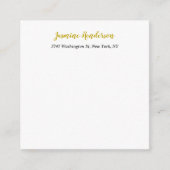 Gouden Kleur Calligrafie Professioneel Elegant Informatiekaartje (Voorkant)