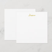 Gouden Kleur Calligrafie Professionele Naam Platte (Voorkant / Achterkant)