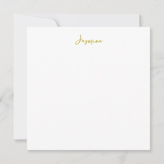 Gouden Kleur Calligrafie Professionele Naam Platte (Voorkant)