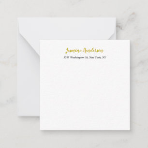 Gouden Kleur Calligraphy Professioneel Elegant Notitiekaartje
