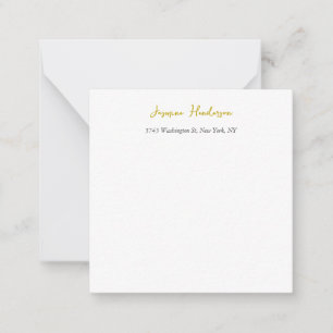 Gouden Kleur Calligraphy Professioneel Elegant Notitiekaartje