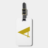 Gouden kleur Custom Monogram Initiaal Letter Plain Bagagelabel (Voorkant verticaal)