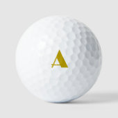 Gouden kleur Custom Monogram Initiaal Letter Plain Golfballen (Voorkant)