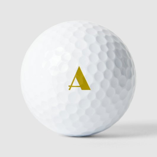 Gouden kleur Custom Monogram Initiaal Letter Plain Golfballen (Voorkant)