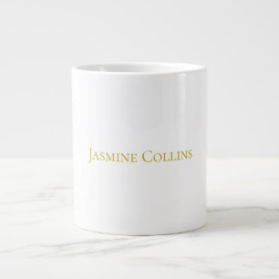 Gouden Kleur Eenvoudig Minimalistisch Professionee Grote Koffiekop