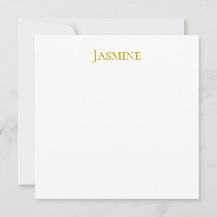 Gouden Kleur Eenvoudig Minimalistisch Professionee Notitiekaartje
