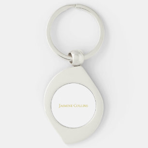 Gouden Kleur Eenvoudig Minimalistisch Professionee Sleutelhanger