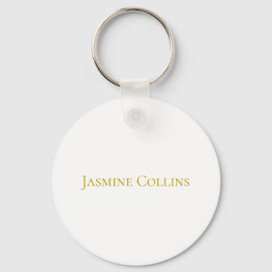 Gouden Kleur Eenvoudig Minimalistisch Professionee Sleutelhanger