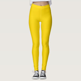 Gouden kleur effen leggings