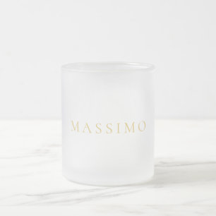 Gouden Kleur Eigen Naam Decoratief Chic Eenvoudig Matglas Koffiemok
