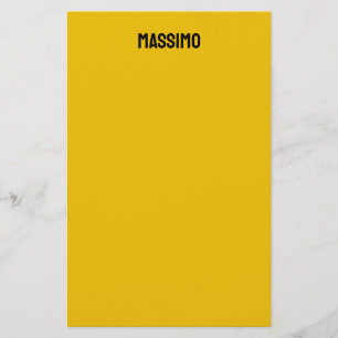 Gouden Kleur Eigen Naam Minimalistisch Modern Eenv Briefpapier