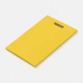 Gouden Kleur Eigen Naam Minimalistisch Modern Eenv Post-it® Notes (Schuin)