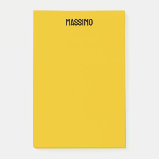 Gouden Kleur Eigen Naam Minimalistisch Modern Eenv Post-it® Notes (Voorkant)