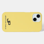 Gouden Kleur Elegante Monogram Aangepaste Sjabloon Case-Mate iPhone Case (Achterkant (horizontaal))