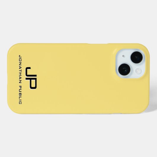 Gouden Kleur Elegante Monogram Aangepaste Sjabloon Case-Mate iPhone Case (Achterkant (horizontaal))