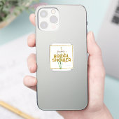 Gouden Kleur Floral Minimalistisch Vrijgezellenfee Sticker (Telefoon)