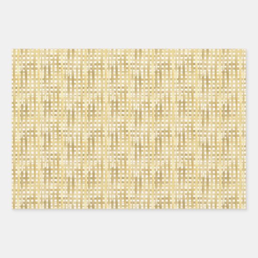 Gouden kleur geschilderd mandje weeft kerst inpakpapier vel (Voorkant 2)